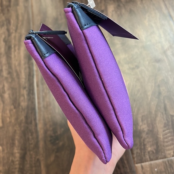 2 United Airline x Away Travel Amenity Kit Bundle Lot Purple Zip Pouch Toiletry - Picture 5 of 8